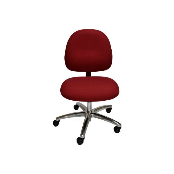 Industrial Seating High Back Conductive Fabric Chair w/ Aluminum Base & ESD Casters Light Burgundy AE22W-FC Burg-461 - main